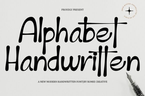 Alphabet Handwritten: A Modern Script Font for Digital Branding and Web Design