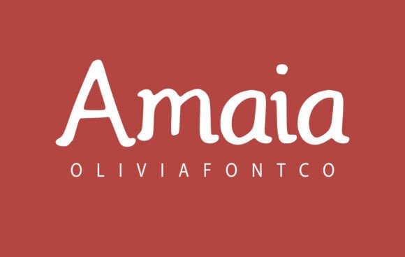 Amaia Font: A Handwritten Typeface for Romantic Brand Design
