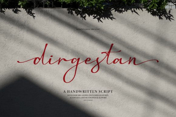 Dirgestan: A Elegant Handwritten Script