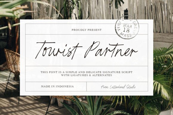 Tourist Partner Font for Elegant Craft Projects